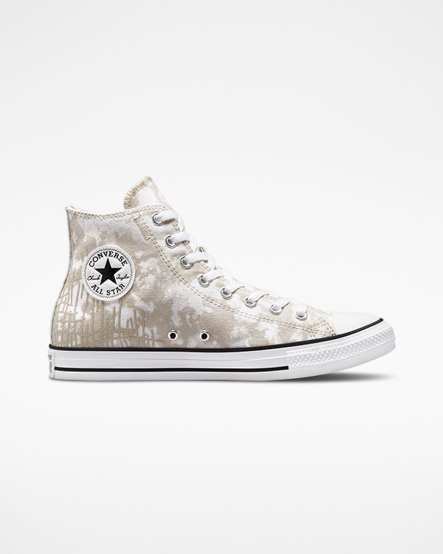 Dámské Boty Vysoké Converse Chuck Taylor All Star Dip Dye Šedé Bílé Černé | CZ LAYG65